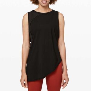 Lululemon Strength In Stance Black Mesh Fabric Panels Size 10